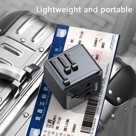 Пътнически адаптер – Yesido Travel Adapter (MC24) – Type-C, USB3.0, 2× USB2.4, многофункционално бързо зареждане – Черен