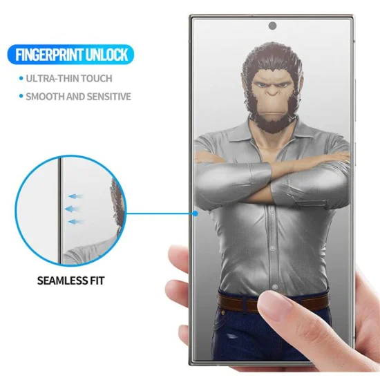 Протектор за iPhone 16 Pro - 3D Full Display Curved Edge HD Glass с апликатор Pro - черен