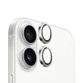 Протектор камера за iPhone 16 / iPhone 16 Plus - оригинален протектор за обектив с метална рамка - сребрист