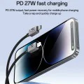 Кабел за данни – Yesido CA195 – Type-C → Lightning, fast charge PD27W, CarPlay, цинкова сплав, 1.2m – Черен
