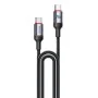 Кабел за данни – Yesido CA186 – Type-C → Type-C, fast charge 240W, 48V/5A, 480Mbps, E-Mark, оплетка, 2m – Черен