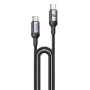 Кабел за данни – Yesido CA185 – Type-C → Type-C, fast charge 240W, 48V/5A, 480Mbps, E-Mark, оплетка, 1.2m – Черен