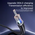 Кабел за данни – Yesido CA129C – USB → Type-C, fast charge 18W, 3A, 480Mbps, CarPlay, алуминий, 1.2m – Черен
