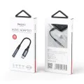 Аудио адаптер – Yesido YAU38 – Type-C → 3.5mm, найлон, алуминий, 15cm – Черен