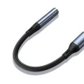 Аудио адаптер – Yesido YAU38 – Type-C → 3.5mm, найлон, алуминий, 15cm – Черен