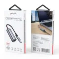 Ethernet адаптер – Yesido HB26 – USB/Type-C → RJ45, 1000Mbps, Windows/MacOS/Linux – Сив