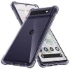 Калъф за Google Pixel 6 Pro - Techsuit - Удароустойчив Clear Silicone - Опушено Черен