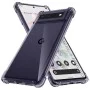 Калъф за Google Pixel 6 Pro - Techsuit - Удароустойчив Clear Silicone - Опушено Черен