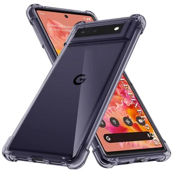 Калъф за Google Pixel 6 - Techsuit - Удароустойчив Clear Silicone - Опушено Черен