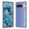 Калъф за Google Pixel 8 Pro - Techsuit - Удароустойчив Clear Silicone - Опушено Черен