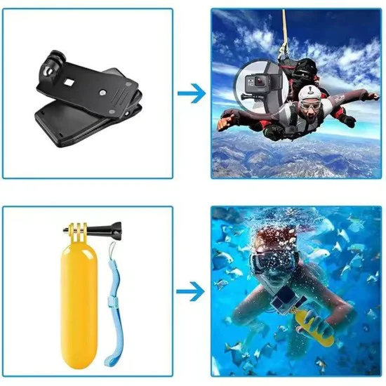 Комплект аксесоари – Techsuit CamQuest 15in1 (SA15) – за GoPro – Черен