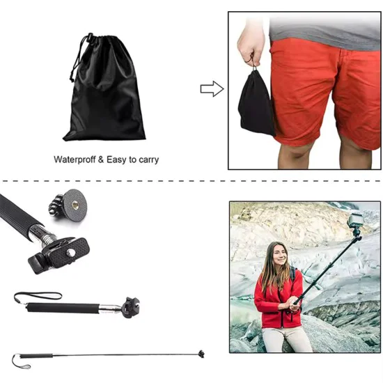 Комплект аксесоари – Techsuit CamQuest 15in1 (SA15) – за GoPro – Черен