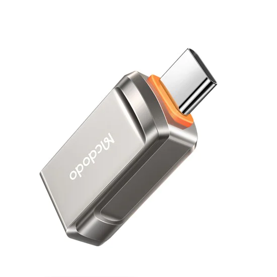 OTG адаптер (OT-8730) - Mcdodo - USB към Type-C, цинкова сплав, 5.0Gbps - Тъмносиво