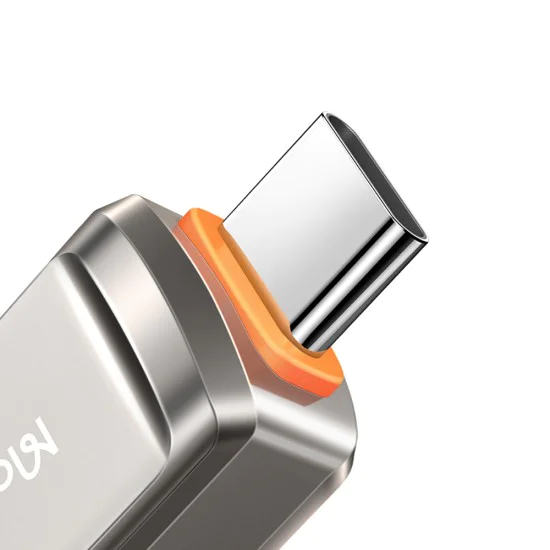 OTG адаптер (OT-8730) - Mcdodo - USB към Type-C, цинкова сплав, 5.0Gbps - Тъмносиво