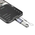 OTG адаптер (OT-7390) - Mcdodo - USB към Lightning, индикаторна светлина, връзка за закачане - Черно