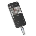 OTG адаптер (OT-7390) - Mcdodo - USB към Lightning, индикаторна светлина, връзка за закачане - Черно
