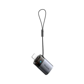 OTG адаптер (OT-7390) - Mcdodo - USB към Lightning, индикаторна светлина, връзка за закачане - Черно