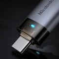 OTG адаптер (OT-7400) - Mcdodo - USB 3.0 към Type-C, 5Gbps, индикаторна светлина, връзка за закачане - Черно