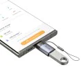 OTG адаптер (OT-7400) - Mcdodo - USB 3.0 към Type-C, 5Gbps, индикаторна светлина, връзка за закачане - Черно