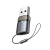 OTG адаптер (OT-7580) - Mcdodo - Type-C към USB 3.0, индикаторна светлина, връзка за закачане - Черно