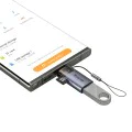 OTG адаптер 2в1 (OT-7600) - Mcdodo - USB към USB-C, вграден четец за карти, 5Gbps - Черно