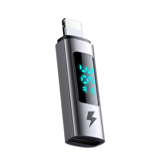OTG адаптер Wales Series (OT-6100) - Mcdodo - Type-C към Lightning, PD 36W, дисплей, E-Mark чип - Черно