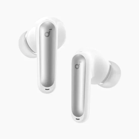 Anker - Безжични слушалки P41i Ultimate MFI версия (A3937G12) - Вградено зарядно, Стойка, ANC, 6 микрофона, Бас, 2x Режим - Бяла