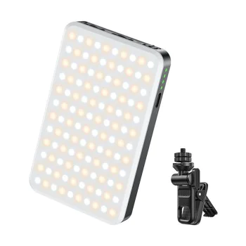 Селфи лампа – Yesido Selfie Light (DH12) – USB-C, 3000mAh, 6W, 120 LED, щипка – Черна