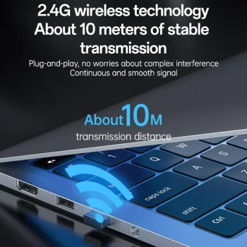 Комплект клавиатура + мишка – Yesido Wireless Keyboard and Mouse Set (KB43) – 2.4GHz, 104 клавиша, DPI 800/1000/1600 – Черен