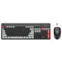 Комплект клавиатура + мишка – Yesido Wireless Keyboard and Mouse Set (KB43) – 2.4GHz, 104 клавиша, DPI 800/1000/1600 – Черен