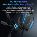 Игрови слушалки – Yesido Wired Headphones (EK03) – 3.5mm жак + USB, микрофон, LED светлини, 2m – Черни