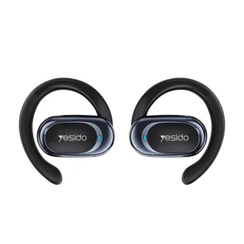 Безжични слушалки – Yesido Wireless Earbuds (YSP13) – Bluetooth V5.3, open-ear, Air Conduction звук, 600mAh, LED – Черни