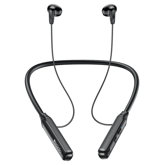 Безжични слушалки – Yesido Wireless Earbuds (YSP21) – Магнитни, огърличен дизайн, Bluetooth V5.3, 280mAh, Type-C – Черни