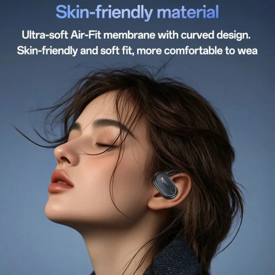 Безжични слушалки – Yesido Wireless Earbuds (YSP25) – Bluetooth V5.3, open-ear дизайн, IP54, 600mAh – Черни