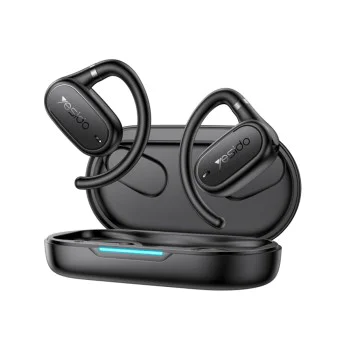 Безжични слушалки – Yesido Wireless Earbuds (YSP25) – Bluetooth V5.3, open-ear дизайн, IP54, 600mAh – Черни