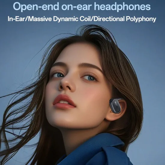 Безжични слушалки – Yesido Wireless Earbuds (YSP25) – Bluetooth V5.3, open-ear дизайн, IP54, 600mAh – Черни