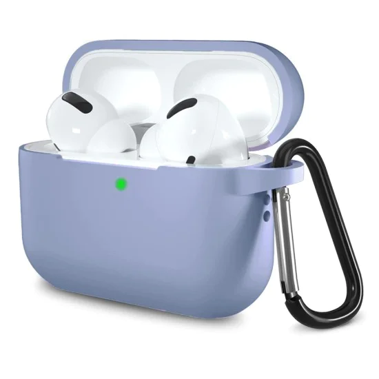 Калъф за AirPods Pro 1 / 2, гладък ултратънък материал - Techsuit - силиконов калъф - полунощно Син