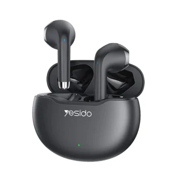 Безжични слушалки – Yesido Wireless Earbuds (TWS21) – Bluetooth V5.3, полу-в ухо, тъч контрол, шумопотискане, 320mAh – Черни