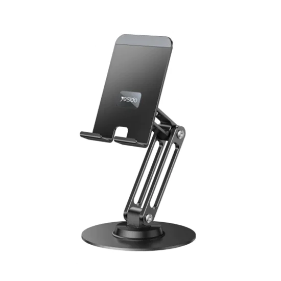 Настолна стойка – Yesido Desk Holder (C300) – алуминий, регулируема, за телефон/таблет 4.7–7.2 – Сребриста