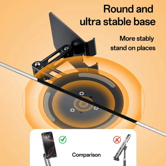 Настолна стойка – Yesido Desk Holder (C300) – алуминий, регулируема, за телефон/таблет 4.7–7.2 – Сребриста