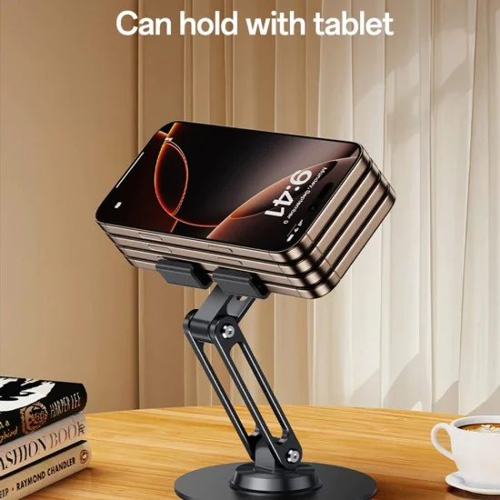 Настолна стойка – Yesido Desk Holder (C300) – алуминий, регулируема, за телефон/таблет 4.7–7.2 – Сребриста