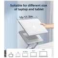 Поставка за лаптоп – Yesido Laptop Holder (LP06) – алуминий, здрава, 360°, за устройства 10–17.3 – Сребриста