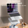 Поставка за лаптоп – Yesido Laptop Holder (LP06) – алуминий, здрава, 360°, за устройства 10–17.3 – Сребриста