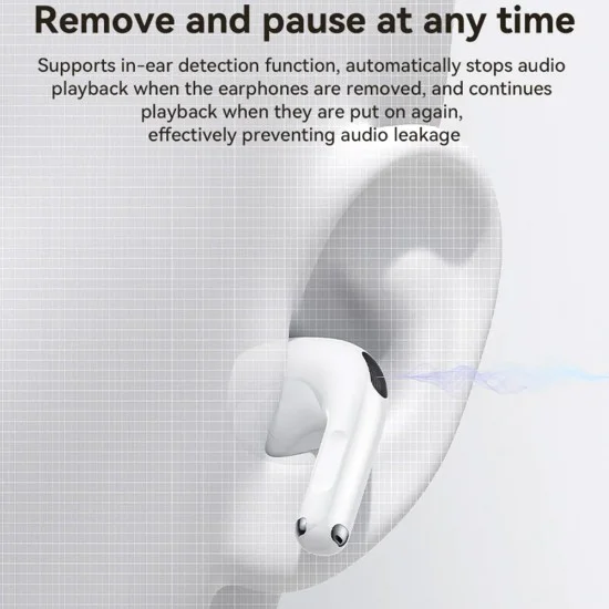 Безжични слушалки (TWS31) - Yesido - 13мм говорител, Bluetooth 5.4, Half-In-ear дизайн, 300mAh - Бяло