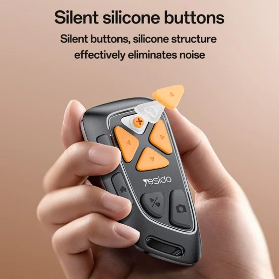 Bluetooth дистанционно – Yesido SF25 – за видеа/книги/снимки, 200mAh – Черно