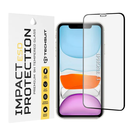 Калъф за iPhone XR / iPhone 11 - ESD стъкло - черен