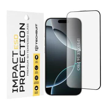 Протектор за iPhone 16 Pro - ESD стъкло - черен