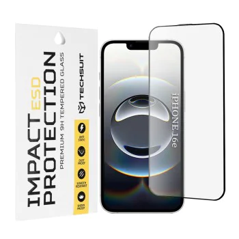 Протектор за iPhone 16e - ESD Glass - черен