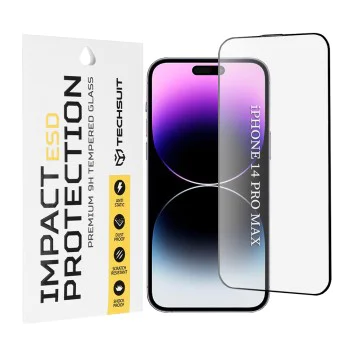 Протектор за iPhone 14 Pro Max - ESD Glass - Черен