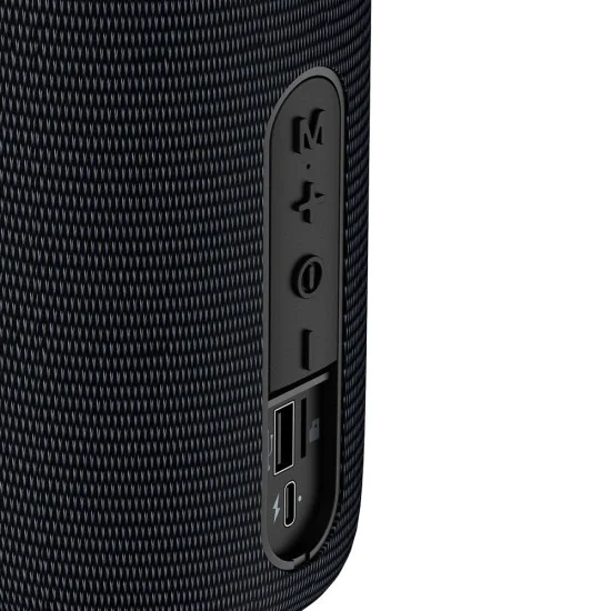 Преносим безжичен високоговорител – Mcdodo (BS-1410) – цветни светлини, Bluetooth 5.3, 1200mAh, IPX4 – Черен